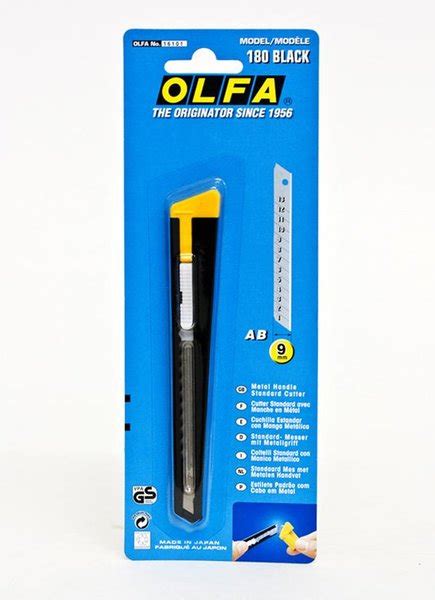 Jual Olfa 180 Black Multi Purpose Metal Handle Utility Knife Di Lapak