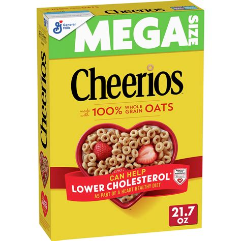 Original Cheerios Heart Healthy Cereal 217 Oz Mega Size Cereal Box