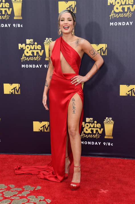 Halsey Mtv Movie And Tv Awards Red Carpet Dresses 2018 Popsugar