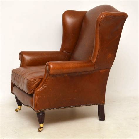 Laura ashley wingback armchair with red berry and leaf. Laura Ashley Southwold Wing Back Leather Armchair ...