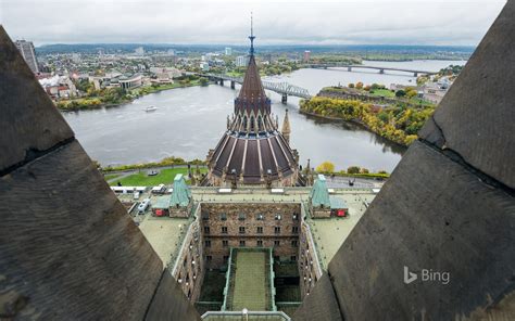 Aerial View From The Peace Tower Featured On Bings Homepage Today