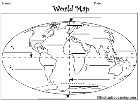 World Map Oceans And Continents Printable Printable Maps Blank World