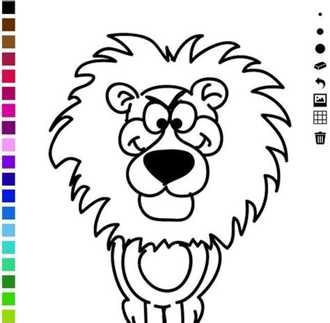 Contoh 26 Gambar Mewarnai Singa Animasi Kataucap