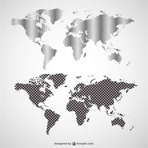 Gráficos de vetor mapa do mundo Vetor Grátis