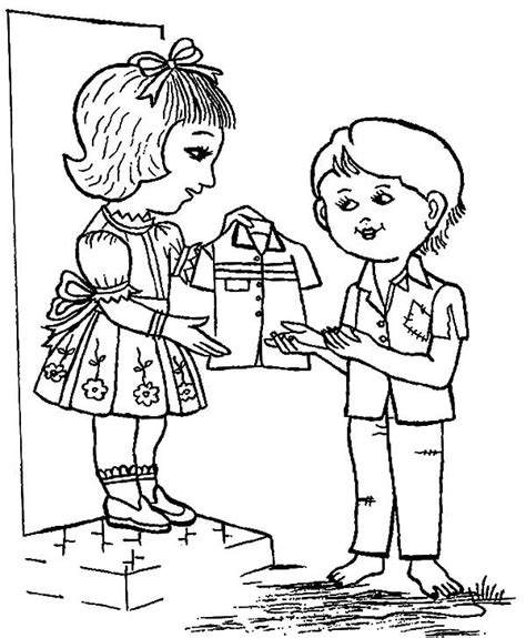Printable Coloring Page About Sharing