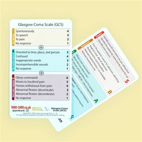 Sbar And Glasgow Coma Scale Badge Card For Student Nurses Etsy Finland