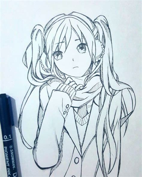 Anime Character Drawing On Paper Museonart