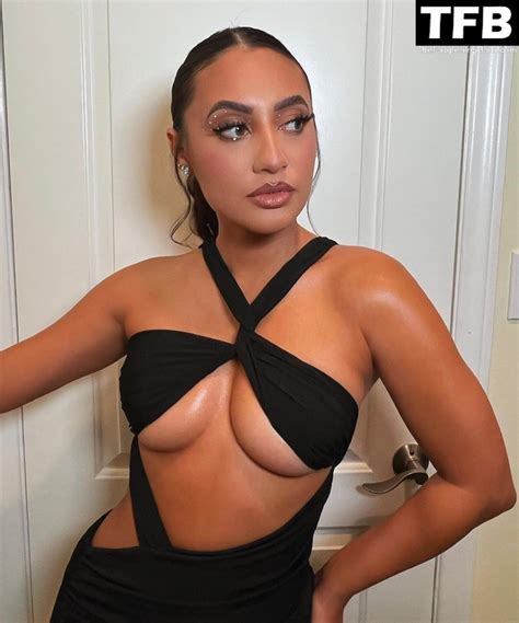 Francia Raisa Shows Her Sexy Boobs In A Black Dress Photos