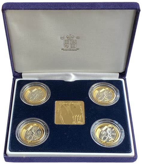 2002 Commonwealth Games Silver Proof Two Pounds Four Coin Set M J
