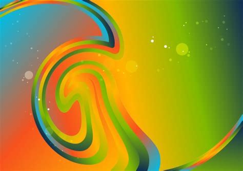 Free Abstract Blue Green And Orange Gradient Twirling Vortex Background