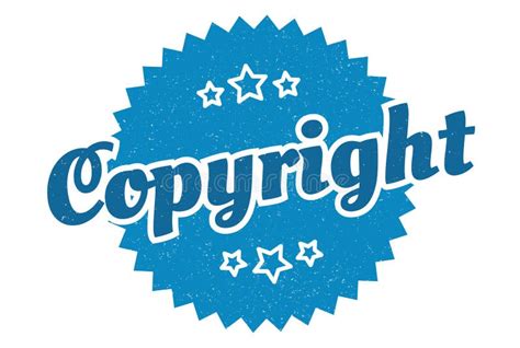 Copyright Sign Copyright Vintage Retro Label Stock Vector