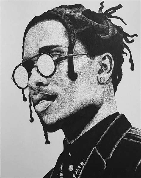 A Pointillism Piece My Friend Did Of Asap Rocky What Yall Think