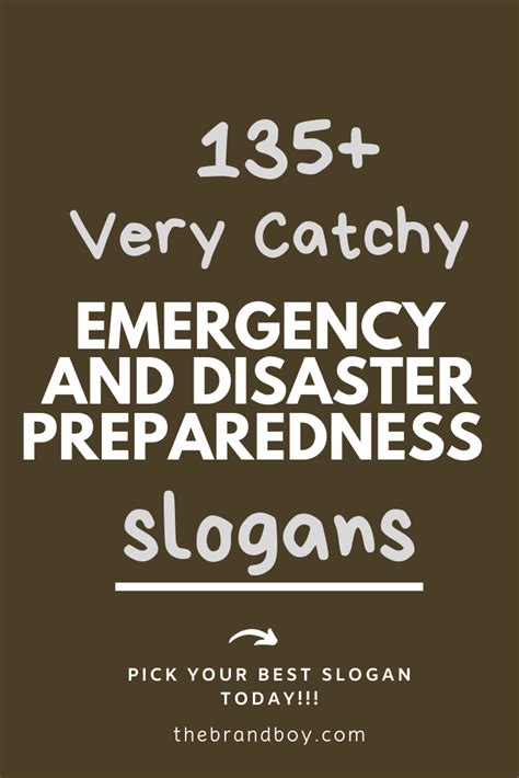 135 Best Emergency And Disaster Preparedness Slogans Artofit