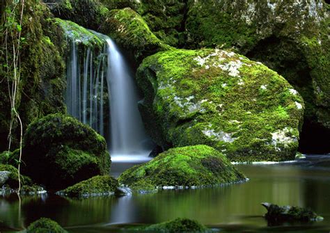 Ireland Rivers Waterfalls Stones Moss Cladagh River Nature