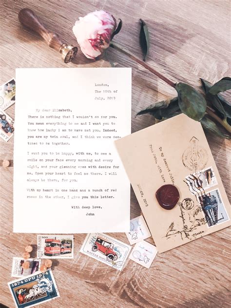 Typewriter Love Letter Handmade Vintage T Wax Seal Etsy Uk Pen Pal Letters Aesthetic