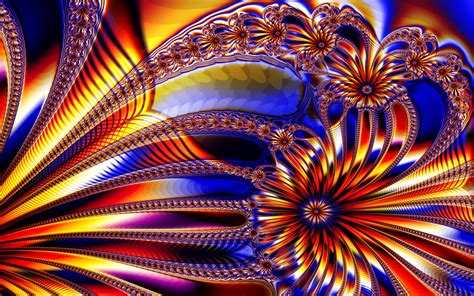 Download Colors Psychedelic Trippy Abstract Fractal Hd Wallpaper