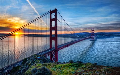 4581229 Golden Gate Bridge Sea Sunset Bridge Nature Rare Gallery