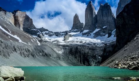 Glacier Mountain Under Blue And White Sky Las Torres Hd Wallpaper