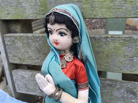 This Vintage Indian Doll Is So Gorgeous The Detail In Her Clothes And Hair Is So Lovely