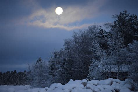 Luna Llena Invierno Nieve Foto Gratis En Pixabay Pixabay