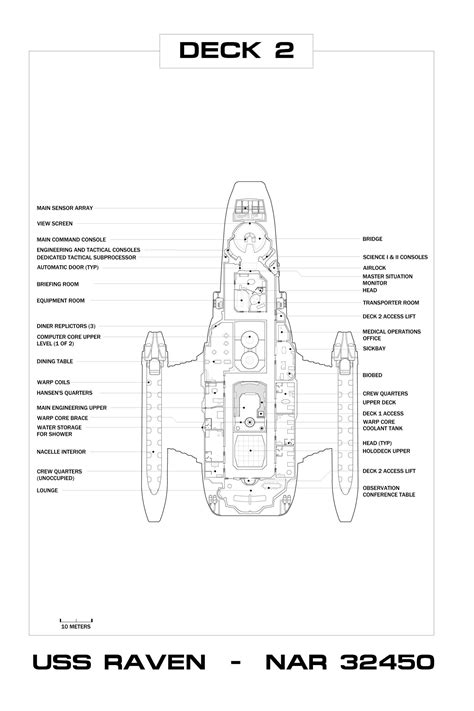 Uss Raven Deck 2 Floorplan By Samuelkowal906 On Deviantart Star Trek Ships Starfleet Ships