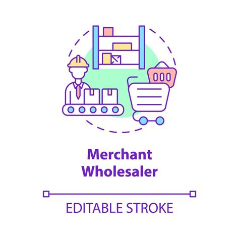 Merchant Wholesaler Concept Icon Trade And Logistics Distribution
