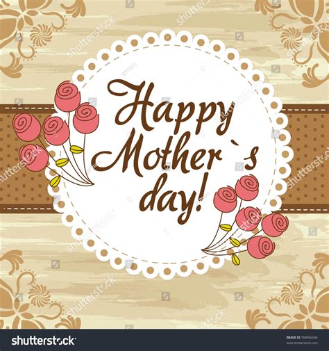 Happy Mother Day Cute Background Vector Stock Vector