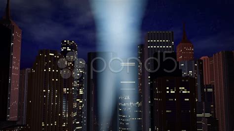 Hollywood Sky Tracking Searchlights Over City Stock Footage Youtube