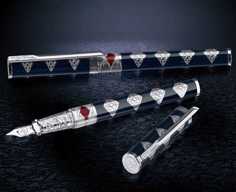 St Dupont Samurai Prestige Lighter And Pen Set Close Up Of Pens