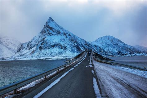 Winter Road In Norway Stock Image Colourbox