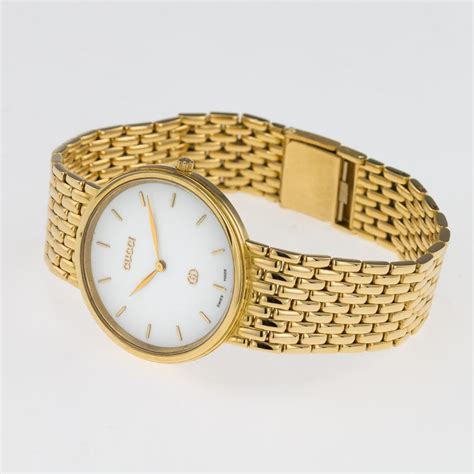 Genuine Gucci Solid 18k Yellow Gold Watch And Bracelet Ref 700m