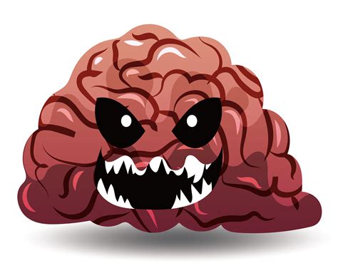 Skull Human Brain Clip Art Scary Brain Png Download 36952882