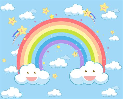 Cute Pastel Rainbow Background 12054233 Vector Art At Vecteezy