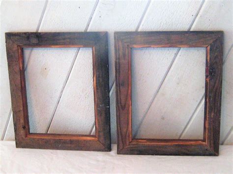 Pair Of Barn Wood Picture Frames Rustic Primitive 85 X 11 Etsy