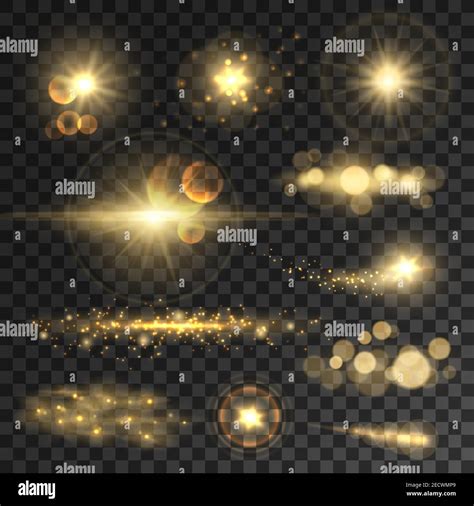Golden Glitter Bokeh Lights And Sparkles Shining Star Sun Particles
