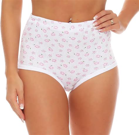 Cotton Panties Ladies Jacquard Floral 4 8 12 16 20 Piece No 419 20 Piece Uk 28 30 Eu 56 58