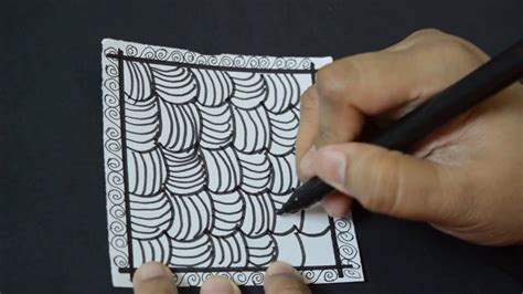 10 Simple Zentangle Patterns For Beginners Youtube