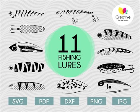 Fishing Lure SVG Fishing Lure Pattern DXF SVG Cut Files For Cutting