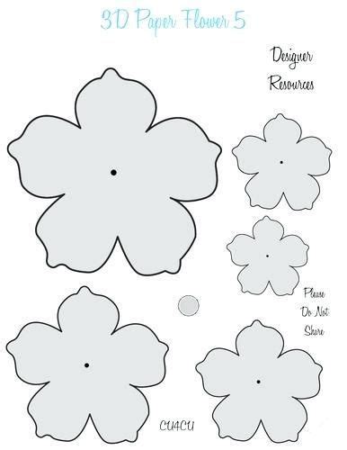 Watercolor flower frame rose eucalyptus. Flower Template Paper Spiral Die #feltflowertemplate ...
