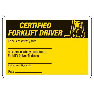 Only trained and authorized operators shall be permitted to operate a pit. Certification Photo Wallet Cards - Certified Forklift ...