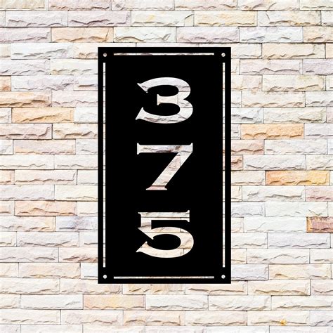 Personalized House Numbers Metal Sign Etsy House Numbers Metal