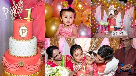 Prishas 1st Birthday Celebration Indian Birthday Party Decoration