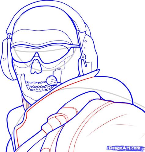 Step 7 How To Draw Ghost Modern Warfare