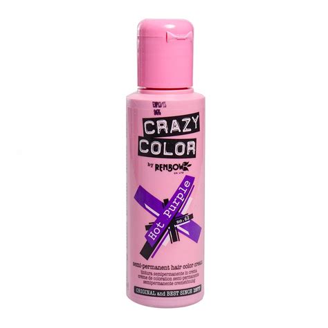 crazy colour hot purple hair dye 100ml