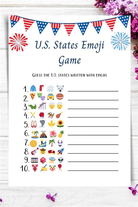 Printable Fourth Of July Games Th Of July Games Etsy In Th