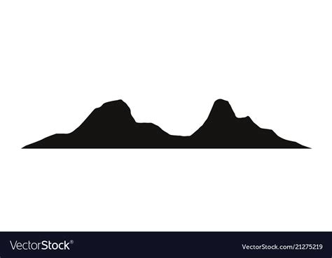 Mountain Silhouettes Overlook Rocky Hills Vector Image