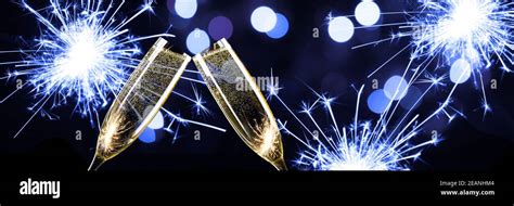 New Years Eve Celebration Background With Champagne Stock Photo Alamy