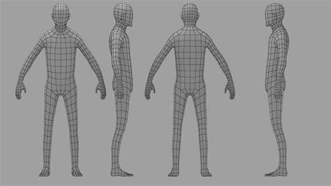D Human Body Drawing Ds Max Basic Human Modeling With Images