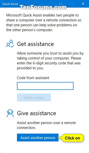 Get And Give Remote Assistance With Quick Assist App In Windows 10