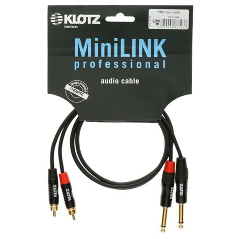 Klotz Minilink Pro Rca 14 Jack Cable 3m Gear4music